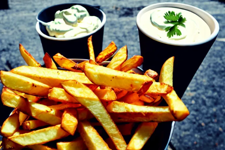 Prompt: best fries, best mayonnaise, best weather, best light, best drink