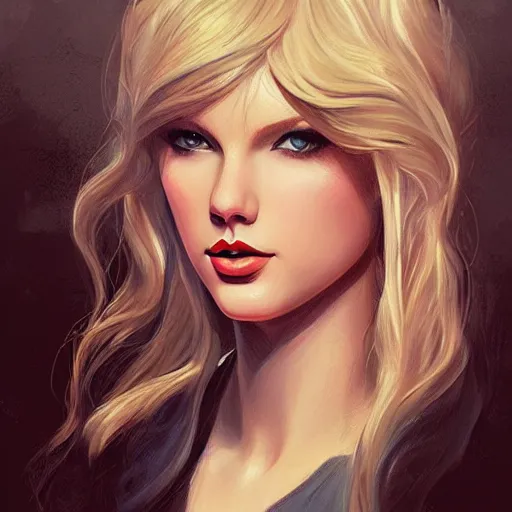 Prompt: portrait of taylor swift by charlie bowater