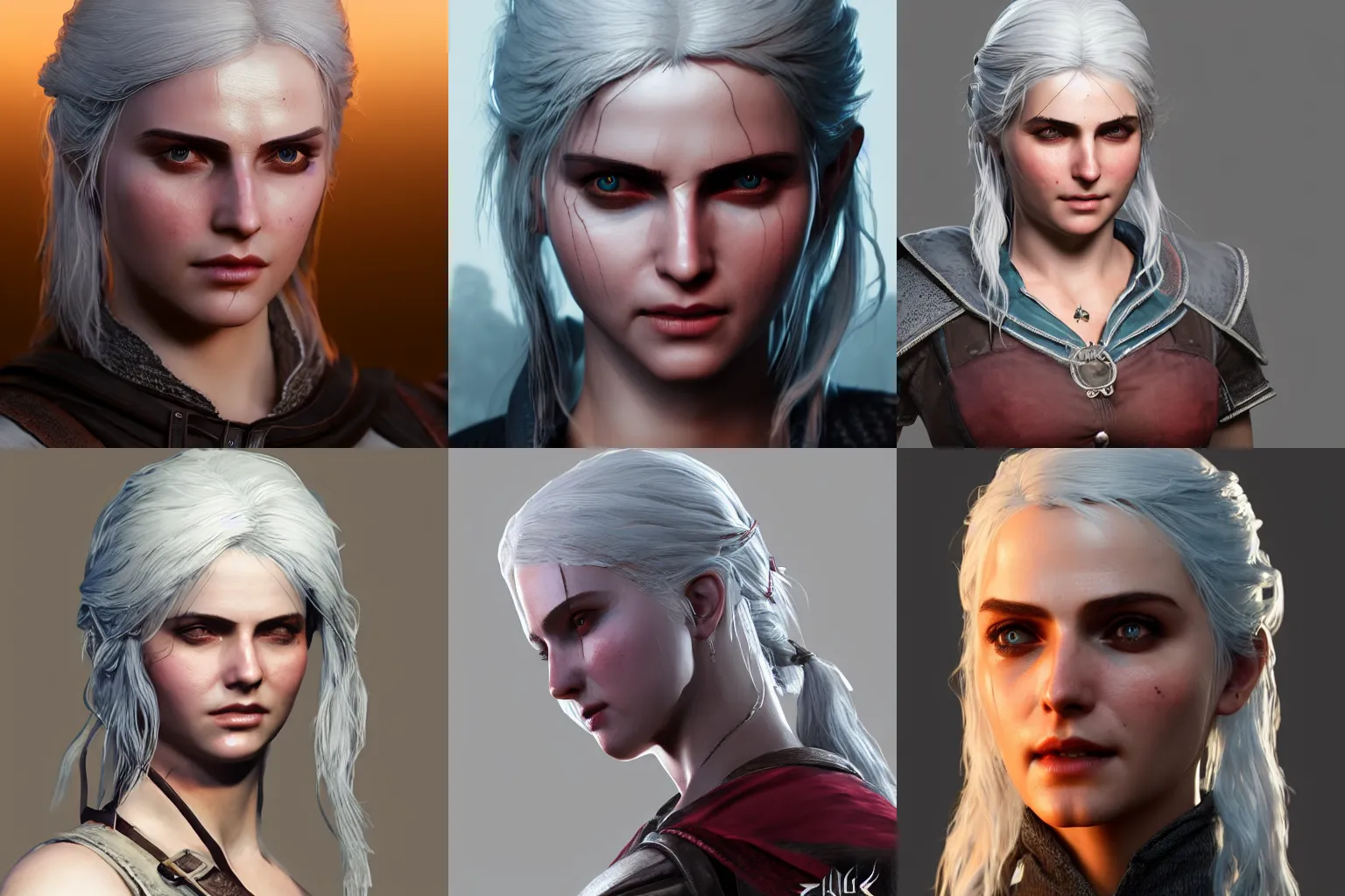 Prompt: 3 d model of ciri the witcher 5 amazing details 4 k beautiful ultra realistic sharp focus cinematic lightning highly detailed, digital painting, artstation, concept art, smooth, sharp focus, illustration, concept art in the style of jeehyung lee mirco cabbia, astor alexande