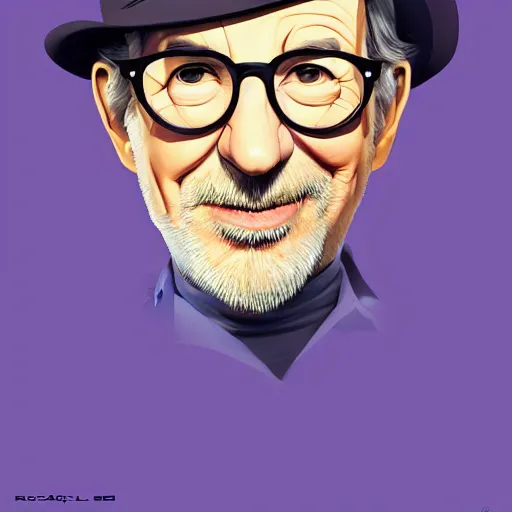 Image similar to face icon stylized minimalist steven spielberg, loftis, cory behance hd by jesper ejsing, by rhads, makoto shinkai and lois van baarle, ilya kuvshinov, rossdraws global illumination