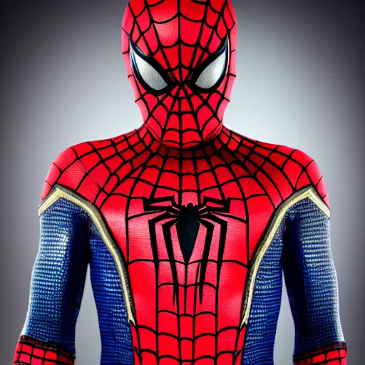 Prompt: spiderman with ornate cloak, highly detailed, 4k, HDR, smooth, sharp focus, photo-realistic, high resolution, award-winning, macro 20mm, headshot