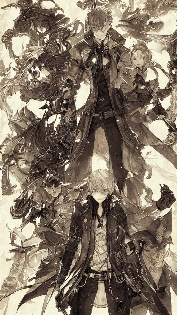 Prompt: character illustration by Akihiko yoshida