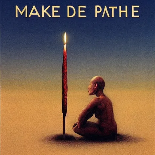Prompt: Make A Wish advertisement in the style of Beksinski