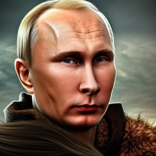 Image similar to Vlamdir Putin as Homelander from the show The Boys, 8k Hyper-realistic