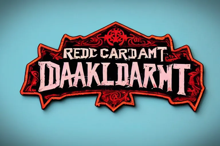 Image similar to 3d sculpt of an arched gothic ironwork sign for a circus called 'the dark metal carnival', red dead redemption2, las vegas, artstaton, digital illustration