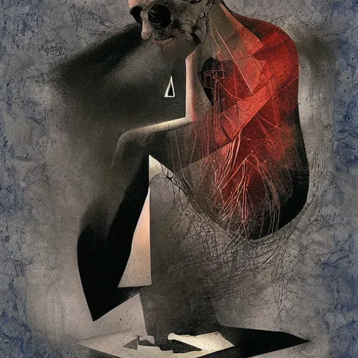 Image similar to no fears, okay one fear, by Dave McKean