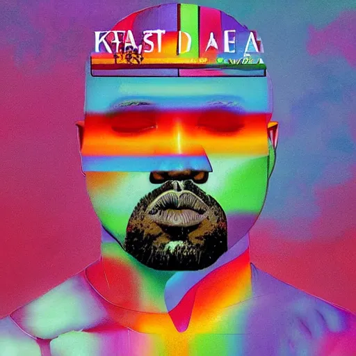 Prompt: kanye west donda album cover, beautiful, coherent, colorful