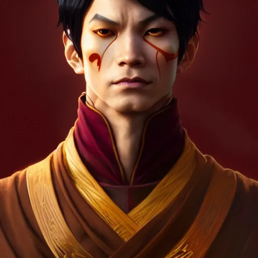 Image similar to Prince Zuko from avatar the last airbender, fantasy, intricate, elegant, highly detailed, digital painting, artstation, concept art, matte, sharp focus, illustration, art by Artgerm and Greg Rutkowski and Alphonse Mucha