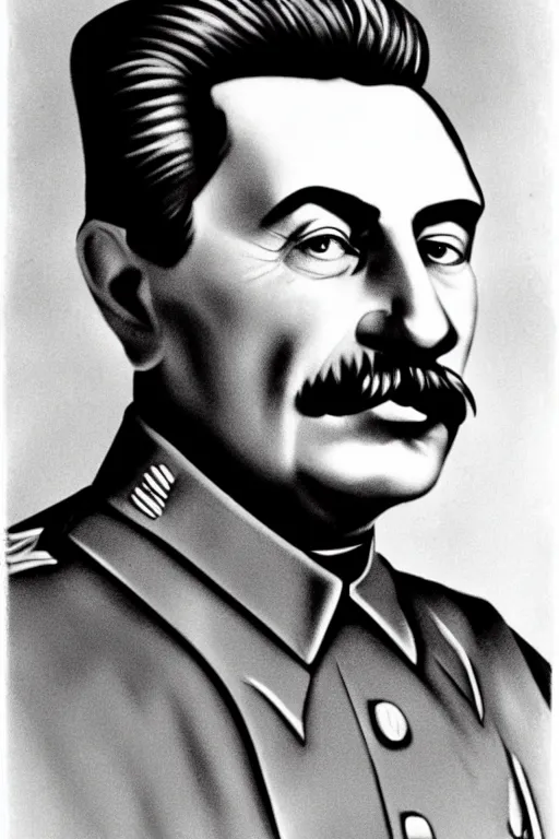 Prompt: joseph stalin portrait, but pig head inustead stalin's head photo in color