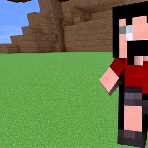 Image similar to markiplier as a minecraft skin,