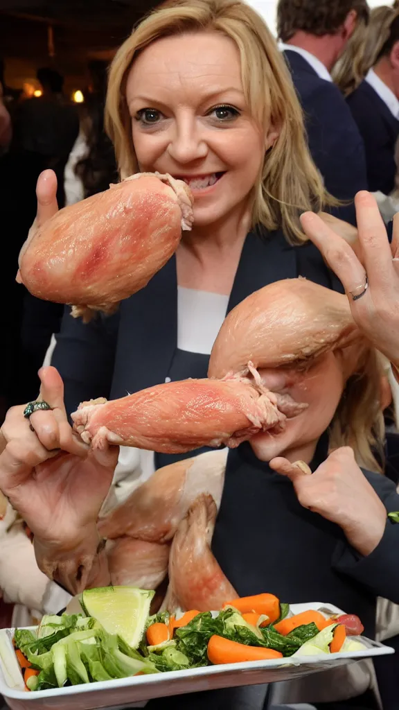 Image similar to liz truss raw chicken