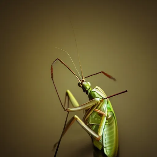 Image similar to praying mantis in a suit, upset, 4 k photograph, cinematic lighting,