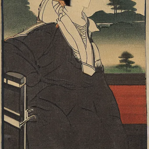 Image similar to a portrait of a character in a scenic environment by nagasawa rosetsu