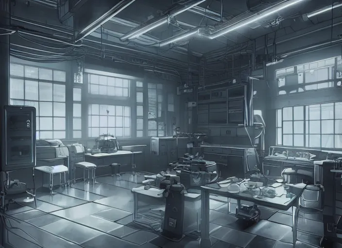 Prompt: interior of the electrical room, anime fantasy illustration by tomoyuki yamasaki, kyoto studio, madhouse, ufotable, square enix, cinematic lighting, trending on artstation