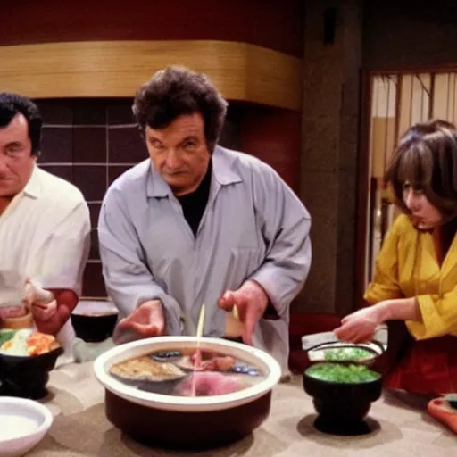 Image similar to Columbo tries hot pot