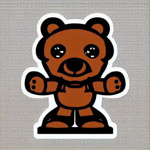 Image similar to in the style of max prentis and deathburger and laurie greasley a vector e-sports sticker logo of a teddy bear, highly detailed, colourful, 8k wallpaper