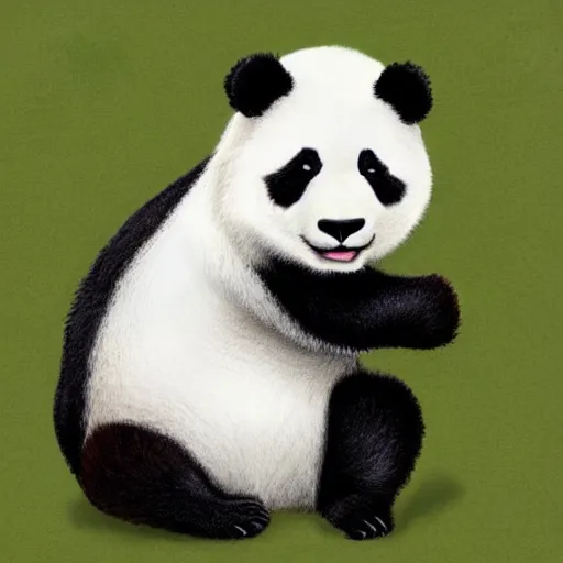 Image similar to a panda pear