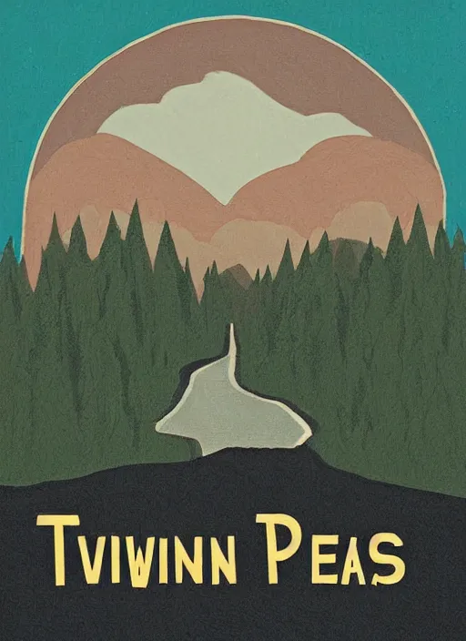 Prompt: Twin Peaks artwork by Owen Smith