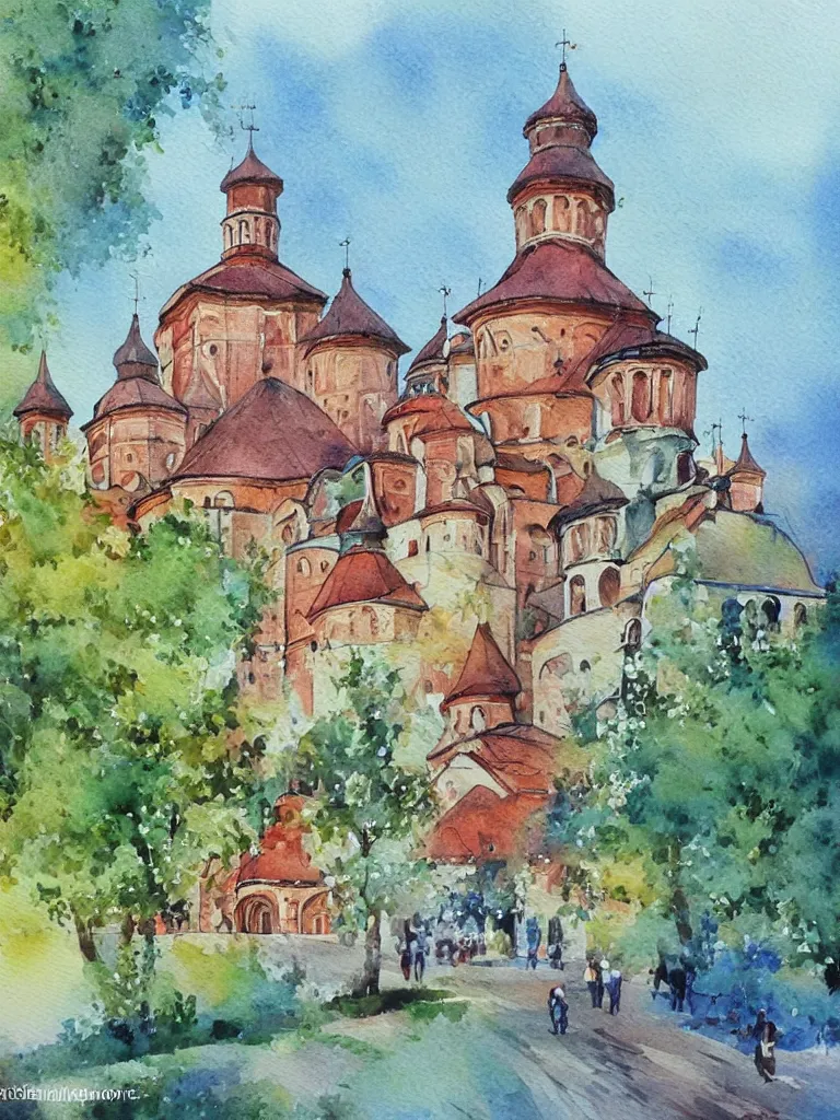 Prompt: belarus that belarusians dream of very detailed beautifully fresh watercolor painting