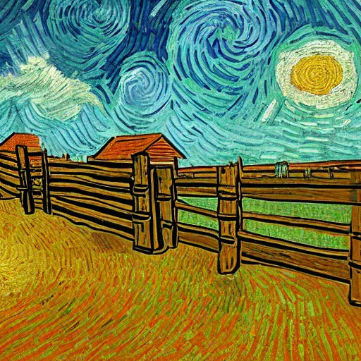 Image similar to sunny day - digital art by vincent van gogh