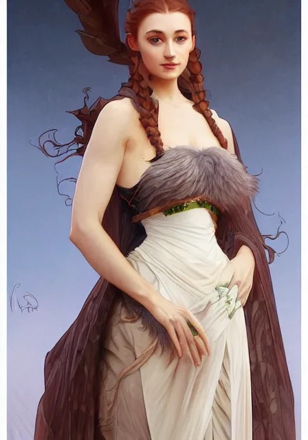 Prompt: sansa - fox furry, intricate, elegant, highly detailed, digital painting, artstation, concept art, smooth, sharp focus, illustration, art by artgerm and greg rutkowski and alphonse mucha and william - adolphe bouguereau