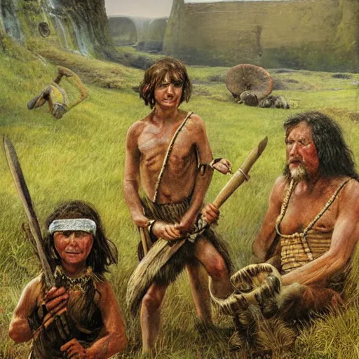 Image similar to stone age britain by james gurney