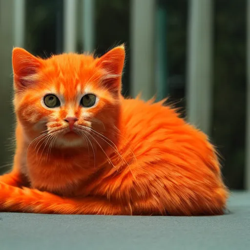 Image similar to an orange kitty front view