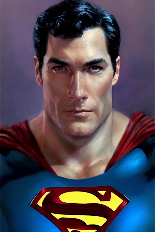 Prompt: Superman, closeup character portrait art by Donato Giancola, Craig Mullins, digital art, trending on artstation