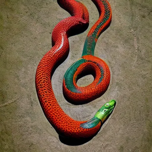 Image similar to human snake hybrid, bold natural colors, national geographic photography, masterpiece, full shot