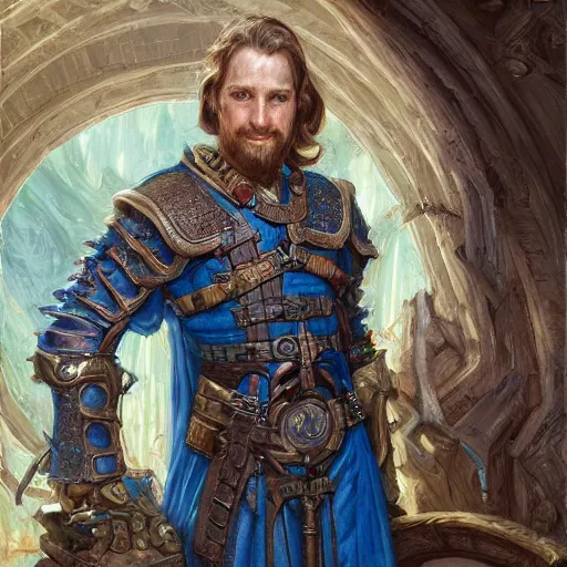 Image similar to Linus Tech Tips as a fantasy D&D character, portrait art by Donato Giancola and James Gurney, digital art, trending on artstation
