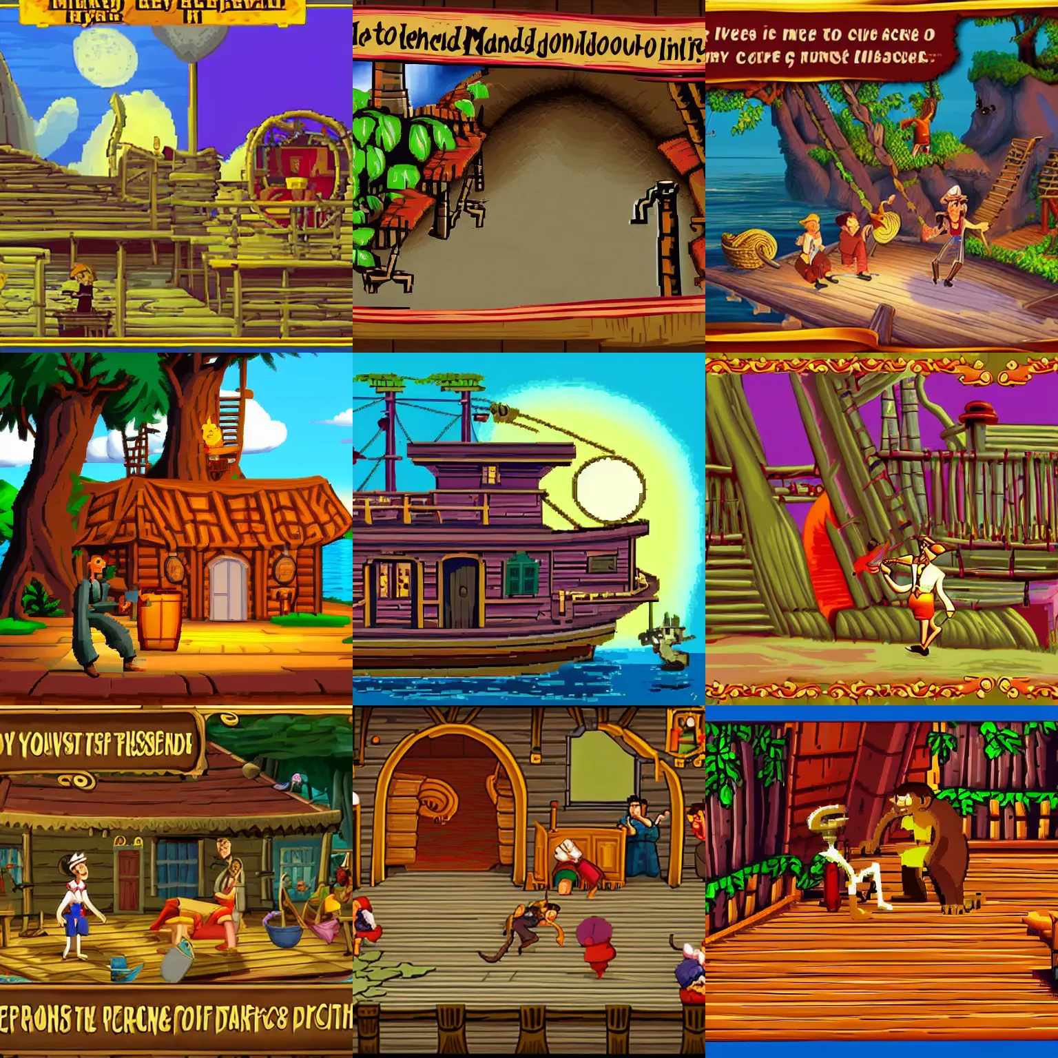 Prompt: the secret of monkey island screenshot