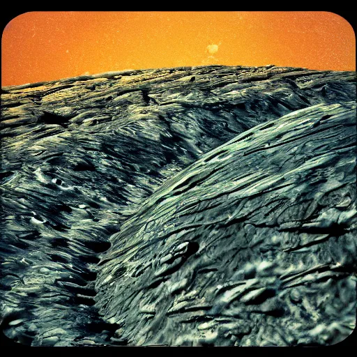 Image similar to alien planet landscape, photographed by phone