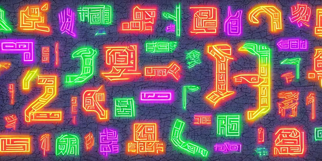 Image similar to blocky square white chinese characters on a background of hyperdetailed neon colored smoke, typography, chinese, chinese text, futuristic, rave, graphic design