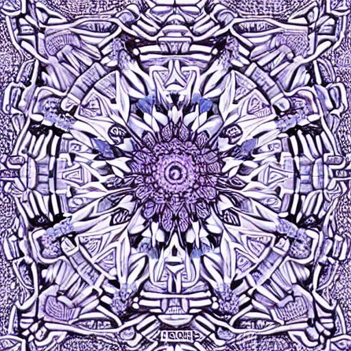 Prompt: of intricate and detailed frozen flower, symmetrical, by josan gonzales