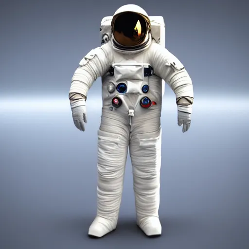 Prompt: a bauhaus style astronaut suit, designed for wealthy billionaires, colored 3 d render