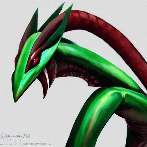 Image similar to rayquaza, artstation