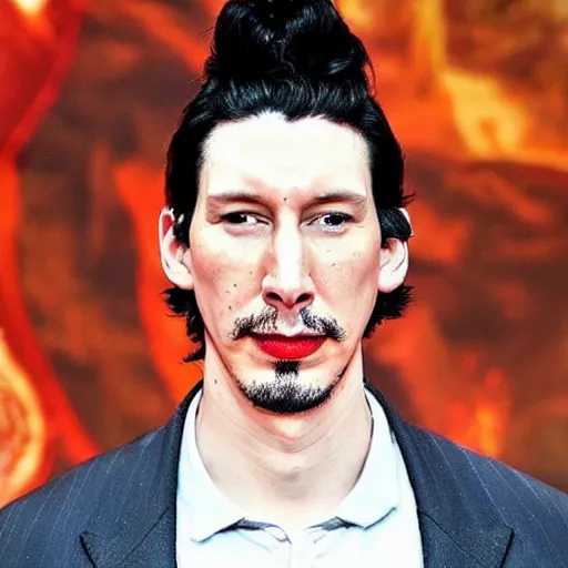Prompt: adam driver as avatar aang from the last airbender
