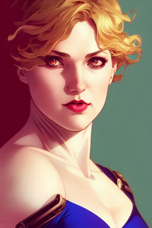 Prompt: a portrait of power girl from justice society of america, fantasy, sharp focus, intricate, elegant, digital painting, artstation, matte, highly detailed, concept art, illustration, ambient lighting, art by ilya kuvshinov, artgerm, alphonse mucha, and greg rutkowski