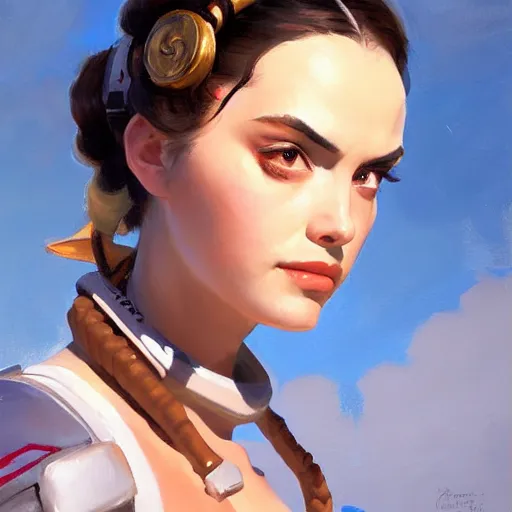 Prompt: greg manchess portrait painting of padme amidala naberrie as overwatch character, medium shot, asymmetrical, profile picture, organic painting, sunny day, matte painting, bold shapes, hard edges, street art, trending on artstation, by huang guangjian and gil elvgren and sachin teng