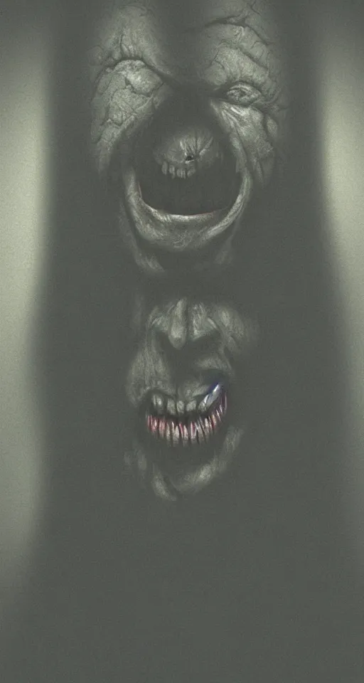 Prompt: a creepy magazine editorial hassleblad octane render cinema 4 d vampire god in black robes ultra realistic close up face shot of the shadow eater ghost with his demonic mouth wide open volumetric lighting moody lighting god rays misty award winning top light craigslist photo