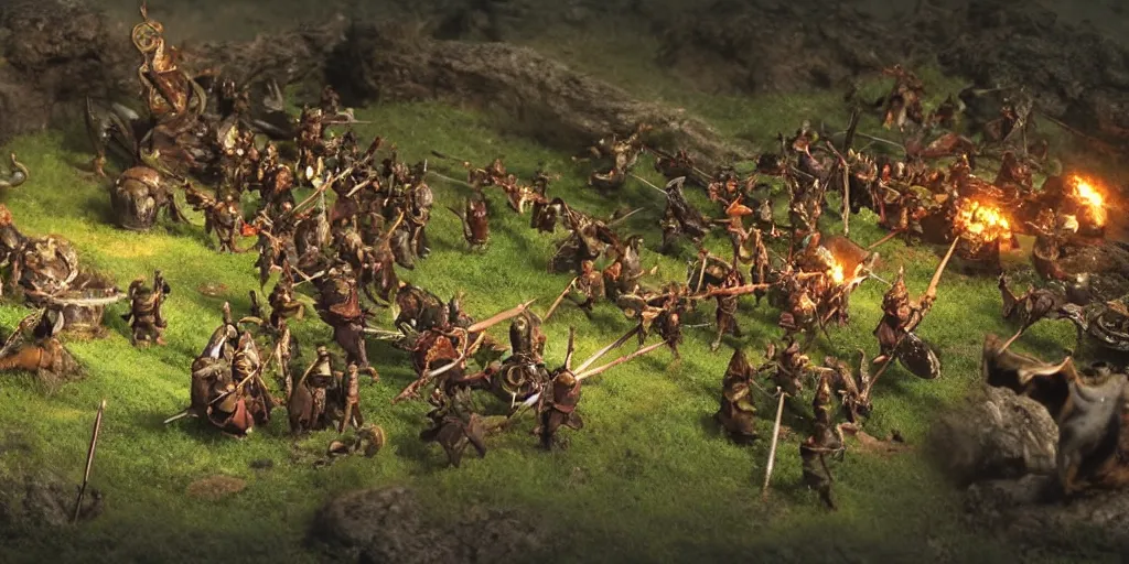 Image similar to Vikings fighting, very detailed and beautiful lighting