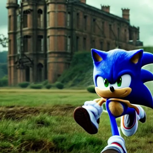 Prompt: Sonic the Hedgehog in the Peaky Blinders