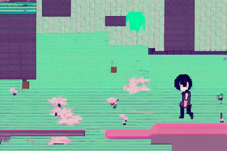 Image similar to omori game holding a gun