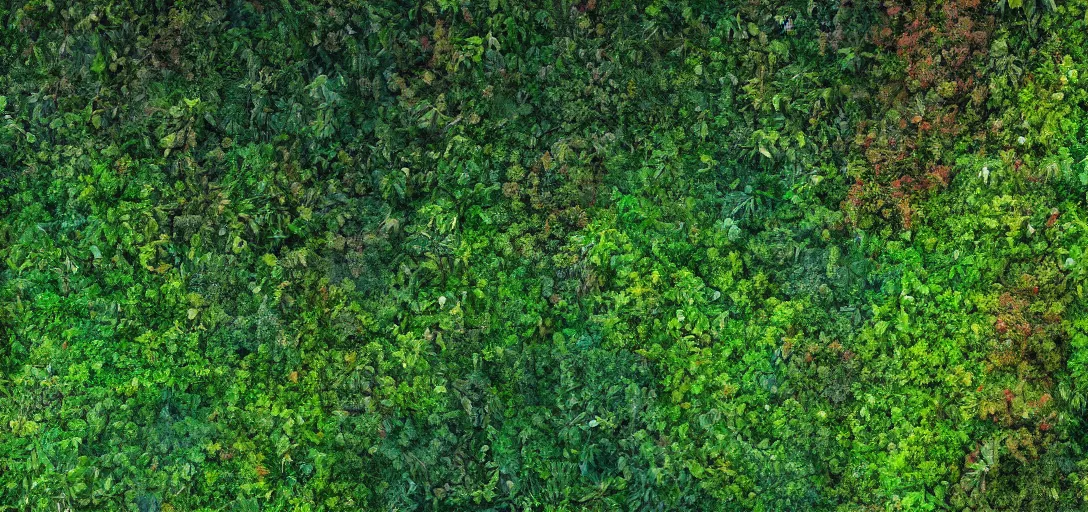 Image similar to a very high resolution image from a new movie. amazon forest made of plastic bags of different colors. photorealistic, photography, directed by anthony russo