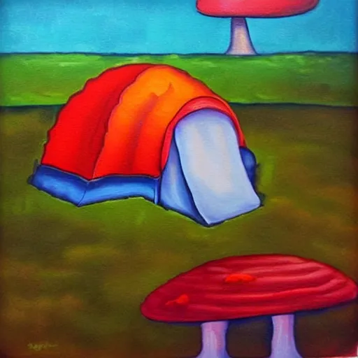 Image similar to “⛺️🍄 oil panting”