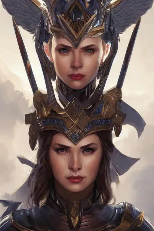 Image similar to amazon valkyrie athena, d & d, fantasy, portrait, highly detailed, headshot, digital painting, trending on artstation, concept art, sharp focus, illustration, art by artgerm and greg rutkowski and magali villeneuve