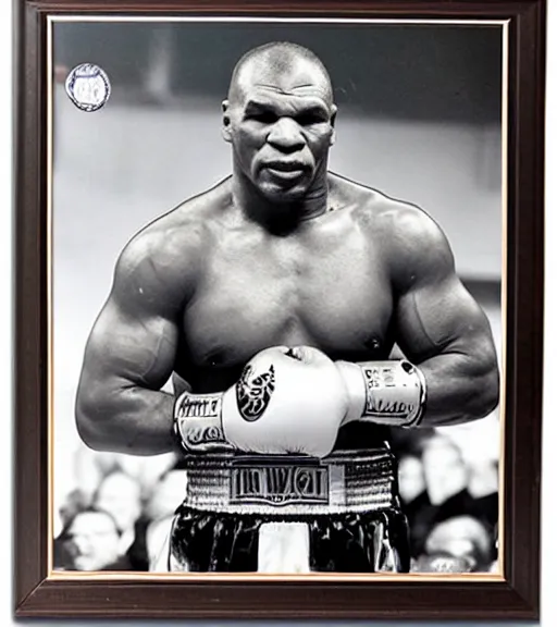 Image similar to autographed picture of mike tyson as heavy weight champion of the world