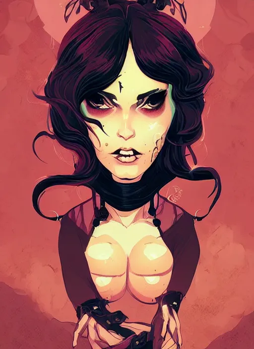 Image similar to portrait of beautifull succubus, cute face. dark fantasy, d & d, artstation, art by petros afshar, tom whalen, laurie greasley and greg rutkowski and ilya kuvshinov