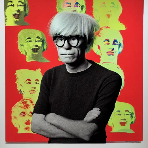 Image similar to andy warhol as room full of nut, hyperrealistic, no duplicate content, justify content center