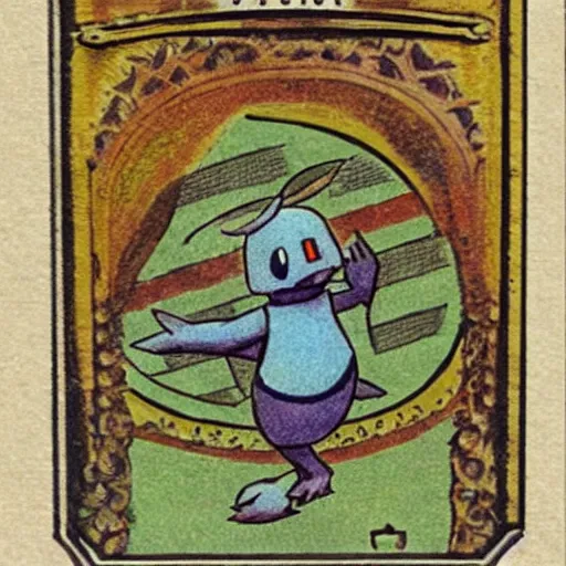 Prompt: a pokemon card from the 1 6 th century